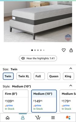 Like New 10inch Twin Mattress