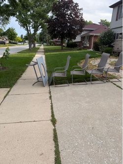 Garbage day Tuesday ,  Free. Come pick up easy driveway. Load