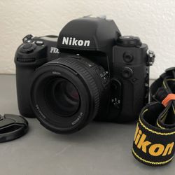 Nikon F100 film camera w/ 50mm 1.8 lens