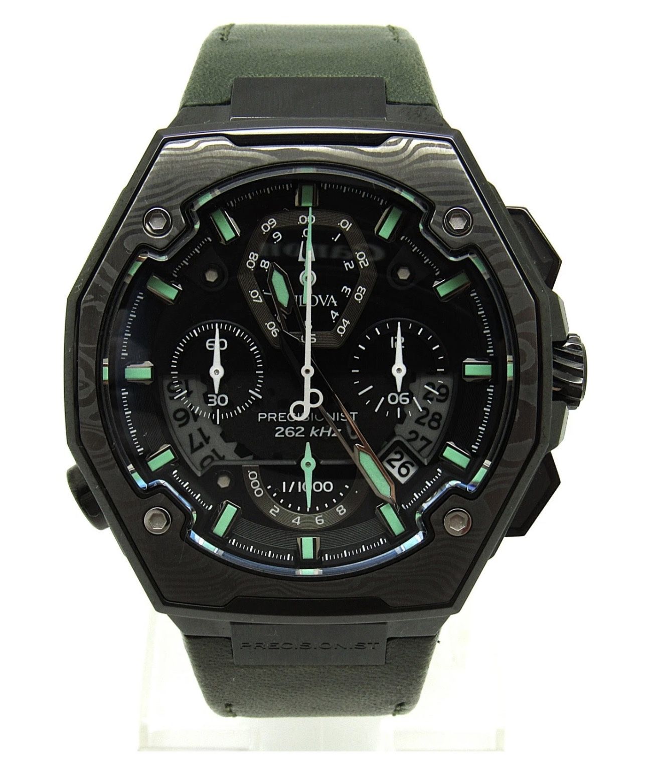 Bulova Precisionist X Mens SE Chronograph Quartz Green Watch 45mm 262kHz 98B355