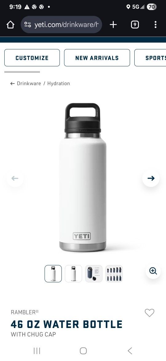 46 Oz. Yeti Water Jug