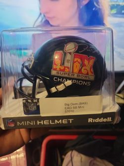 big dom security philadelphia eagles super bowl 59  champions mini helmet