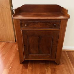 Antique Wooden Cabinet For Vinyl Albums 