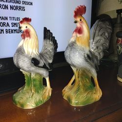 Vintage Rooster And Hen 