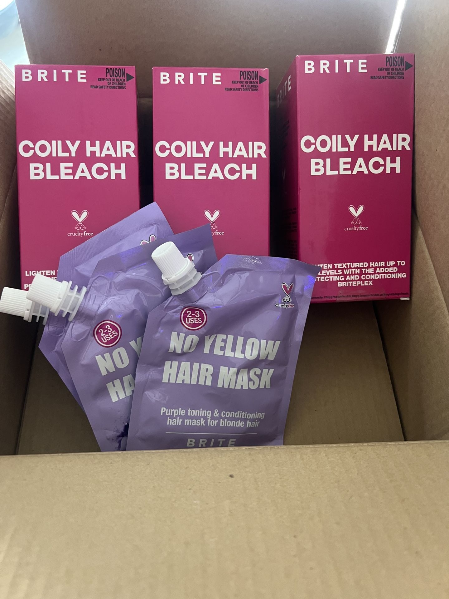 Curly hair bleach kit bundle
