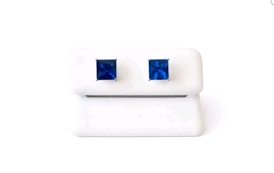 Sapphire Cut Stud Earrings