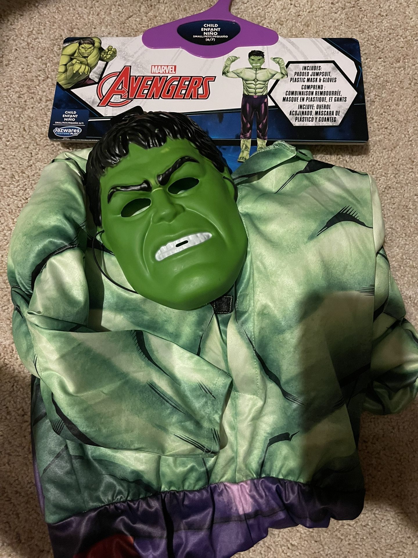 Halloween costume Hulk age 6/7