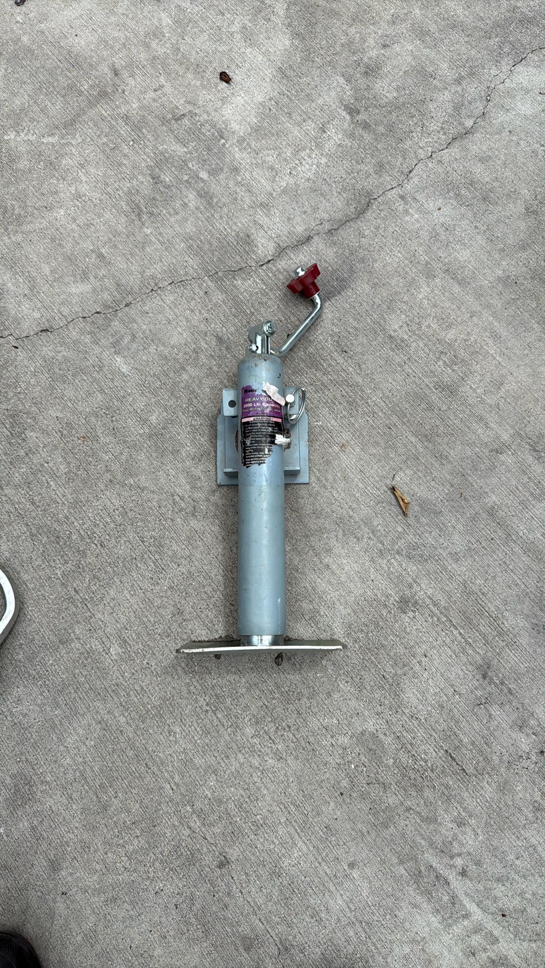 Heavy Duty 2000 LB Top Wind Trailer Jack