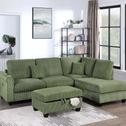 3-Piece Sectional Set
RAF Chaise + LAF Sofa W/ USB Port + Storage Ottoman

Color: Sage

 
 🟦   Sofas Nuevos En Venta 