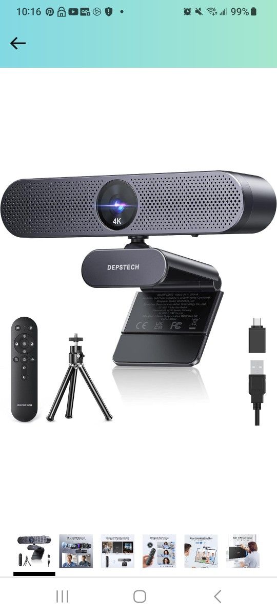 WEBCAM WITH MICROPHONE AND REMOTE