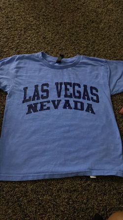 Blue Las Vegas “Cropped” Tee. Size XS