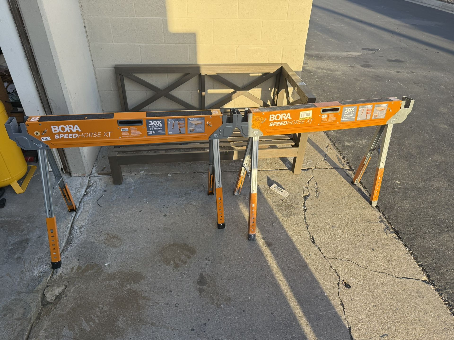 BORA 30 in. to 36 in. H Steel Speed Horse XT Adjustable Height Sawhorse with Auto Release Legs