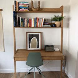 Fantol 51.5" Leaning Desk - Natural Oak