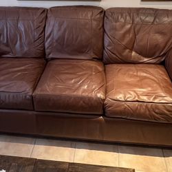 Brown Leather Couch