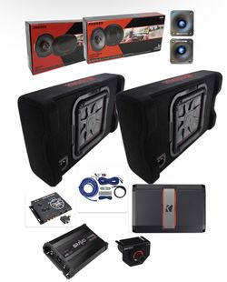 NEW FULL BASS AND VOICE PACKAGE KICKER L7t 12” Installed Fit Single And Crew Cab Trucks