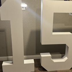 4 Ft Num 15 Wood Marquee