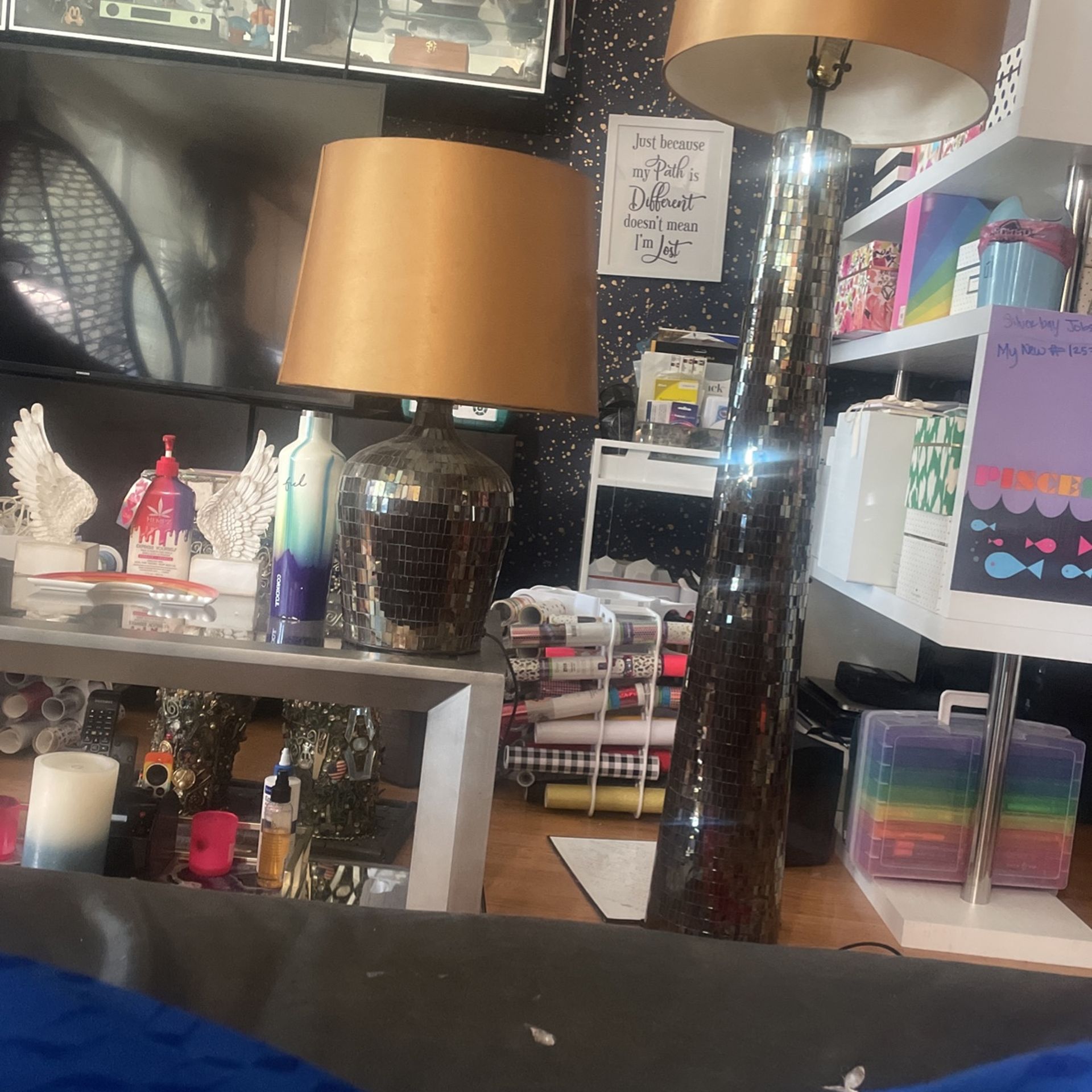 Pier One Amber Mosiac Floor Lamp