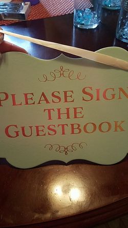 Sign for wedding