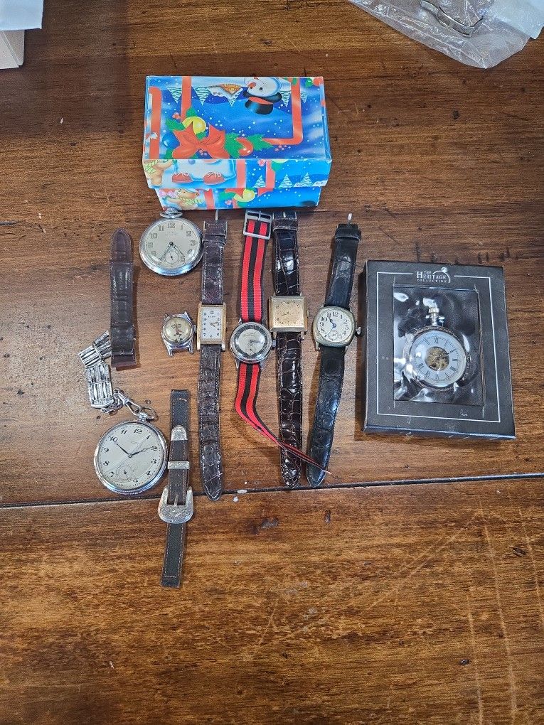 Watch Lot Bulova Omega Elgin Etc Vintage Set