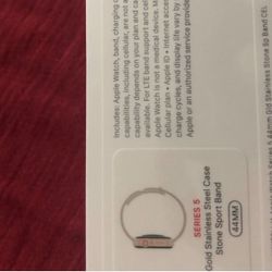 Apple Watch Series Gold Stainless Steel With Stone Sport Band 44mm