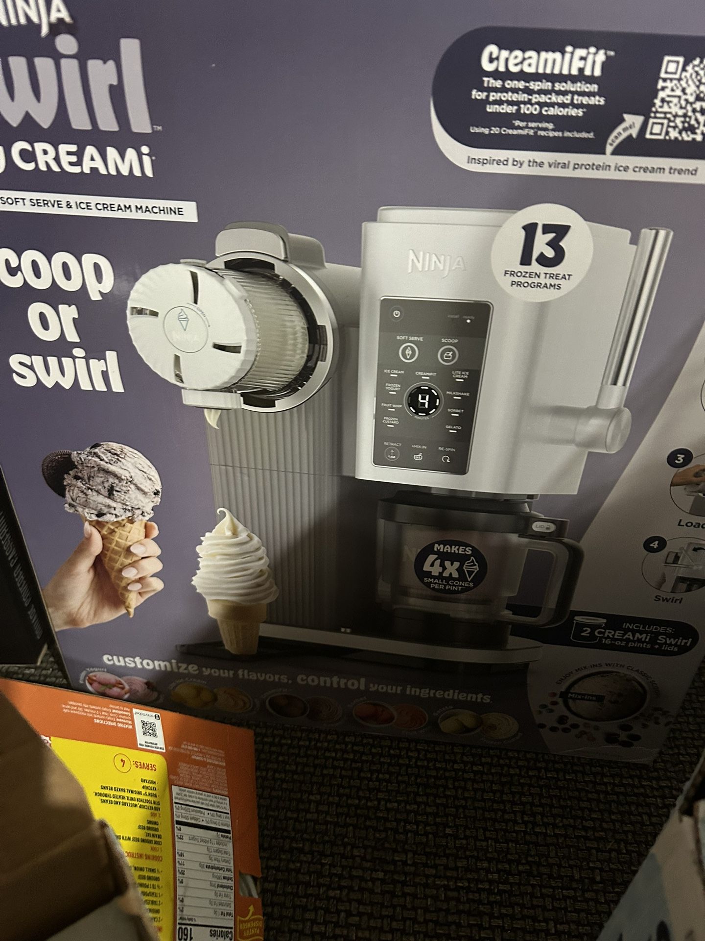 Ninja CREAMi Scoop & Swirl 13-in-1 Ice Cream and Soft Serve Maker
