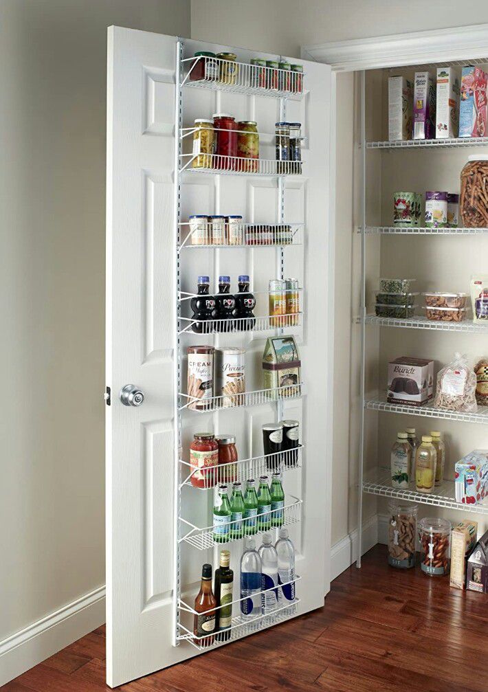 Brand New 8 Tier Shelf Adjustable Wall Door Rack Organizer Multipurpose Pantry Kitchen Linen Storage