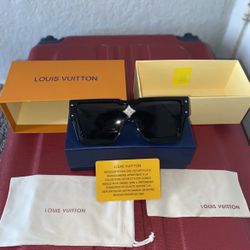 LOUIS VUITTON Acetate Swarovski Crystal Cyclone Sunglasses Z1578W 93L  AUTHENTIC