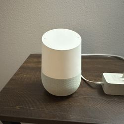 Google Home Smart Speaker Google Assistant White/Slate with Power Adapter