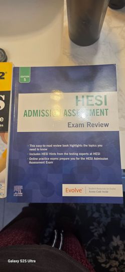 HESI A2 Study Bundle — Like New — 3 Books + Laminated Math Sheet