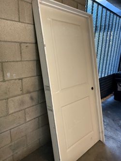 White 2 Panel Interior Door with Frame