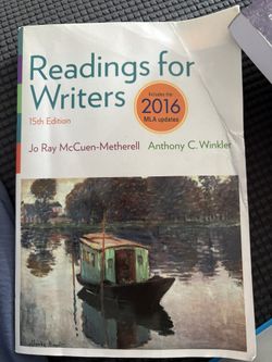 Readings for Writers by: Jo Ray McCuen-Metherell, Anthony C. Winkler
