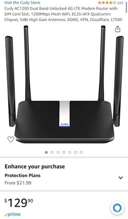 Cudy AC1200 Dual Band Unlocked 4G LTE Modem Router