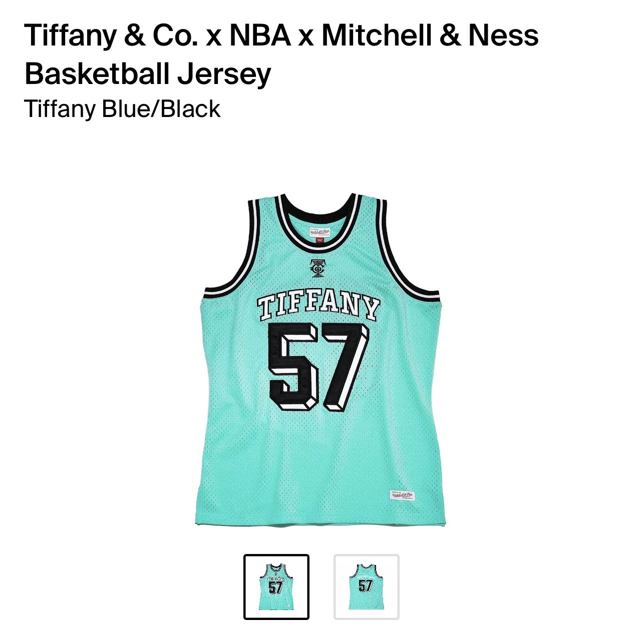 Tiffany & Co x Mitchell & Ness Basketball Jersey for Sale in 