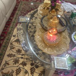 Three Piece Coffee Table, And Two Corner Table