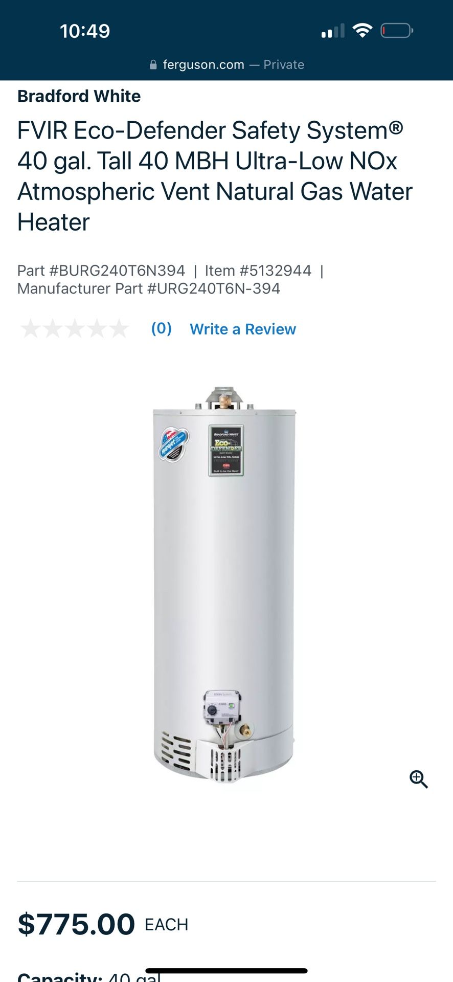 Atmospheric Vent Bradford White Rg275h6n Reviews Atmospheric Vent