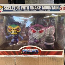 Skeletor with snake mountain funko pop