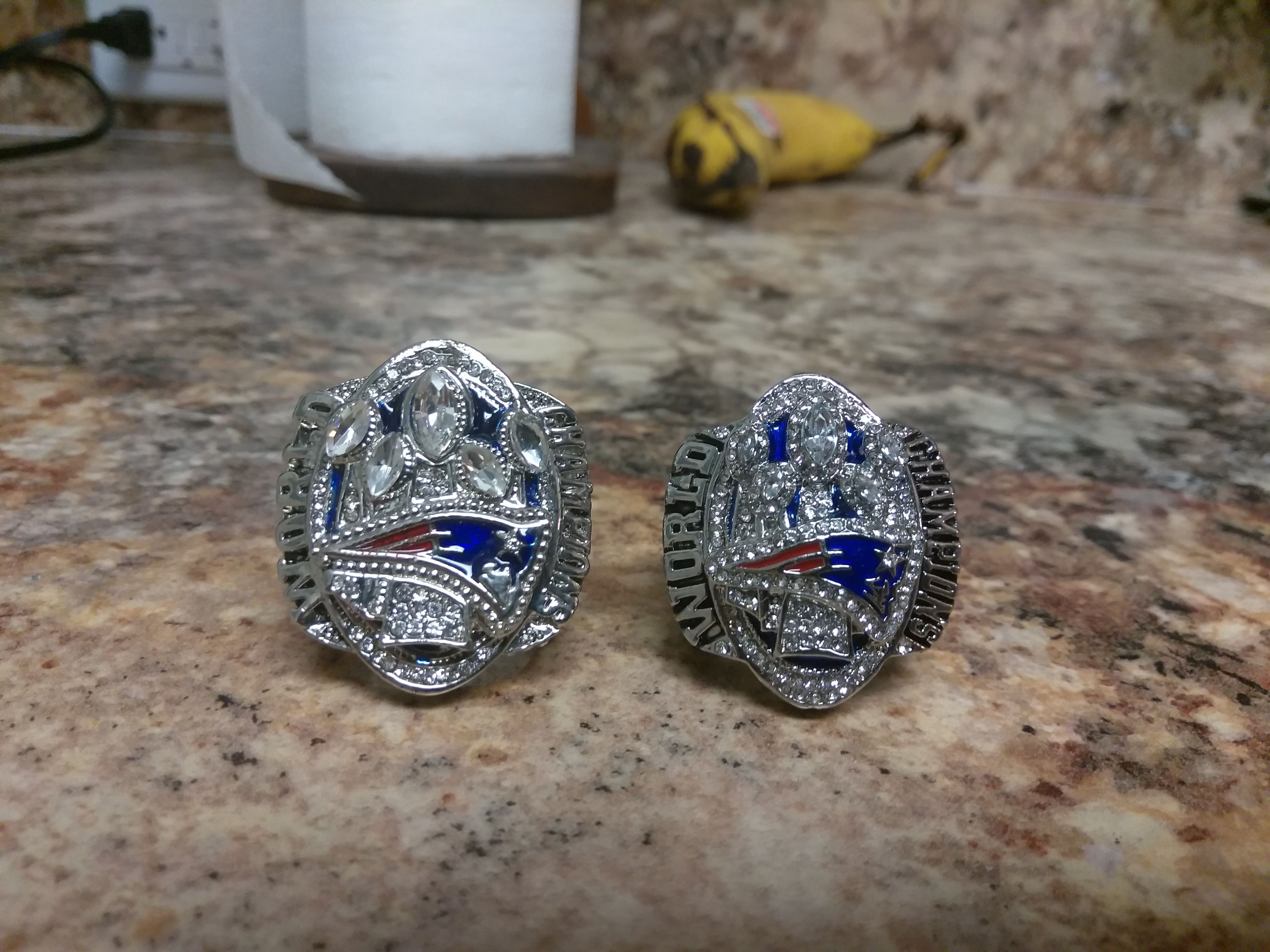 6 New England Patriots Super Bowl Rings Set – Championship Rings Store