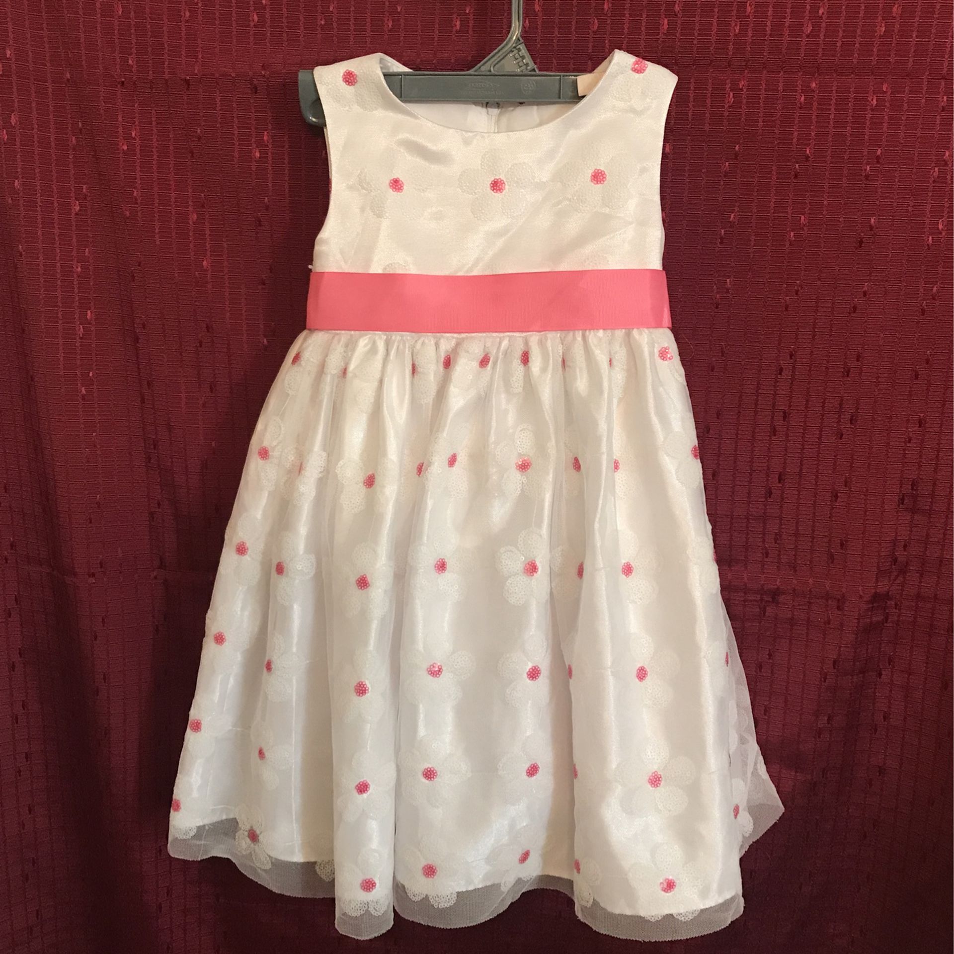 Princess Faith Toddler Pink And White Dress Size 4t