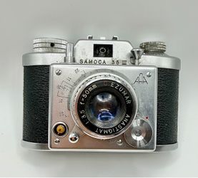 ⭐️ VNTG SAMOCA 35 III 35MM FILM CAMERA W/ LEATHER CASE COLLECTOR ⭐️