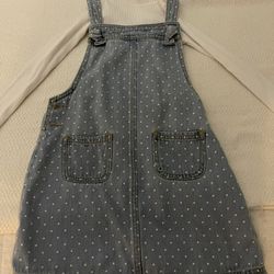 Girls Denim Overall Skirt (6) 