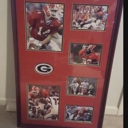Custom Framed UGA Bulldog Autographed Pictures
