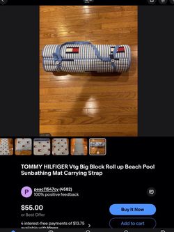 🦞 NWT 🦞 Two Tommy Hilfiger Beach Mats w/Built-In Pillow(s)  💥 61” X 24” 💥