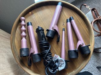 6-in-1 Curling Wand Set with Interchangeable Barrels