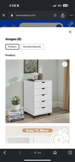 5 Drawer Storage White