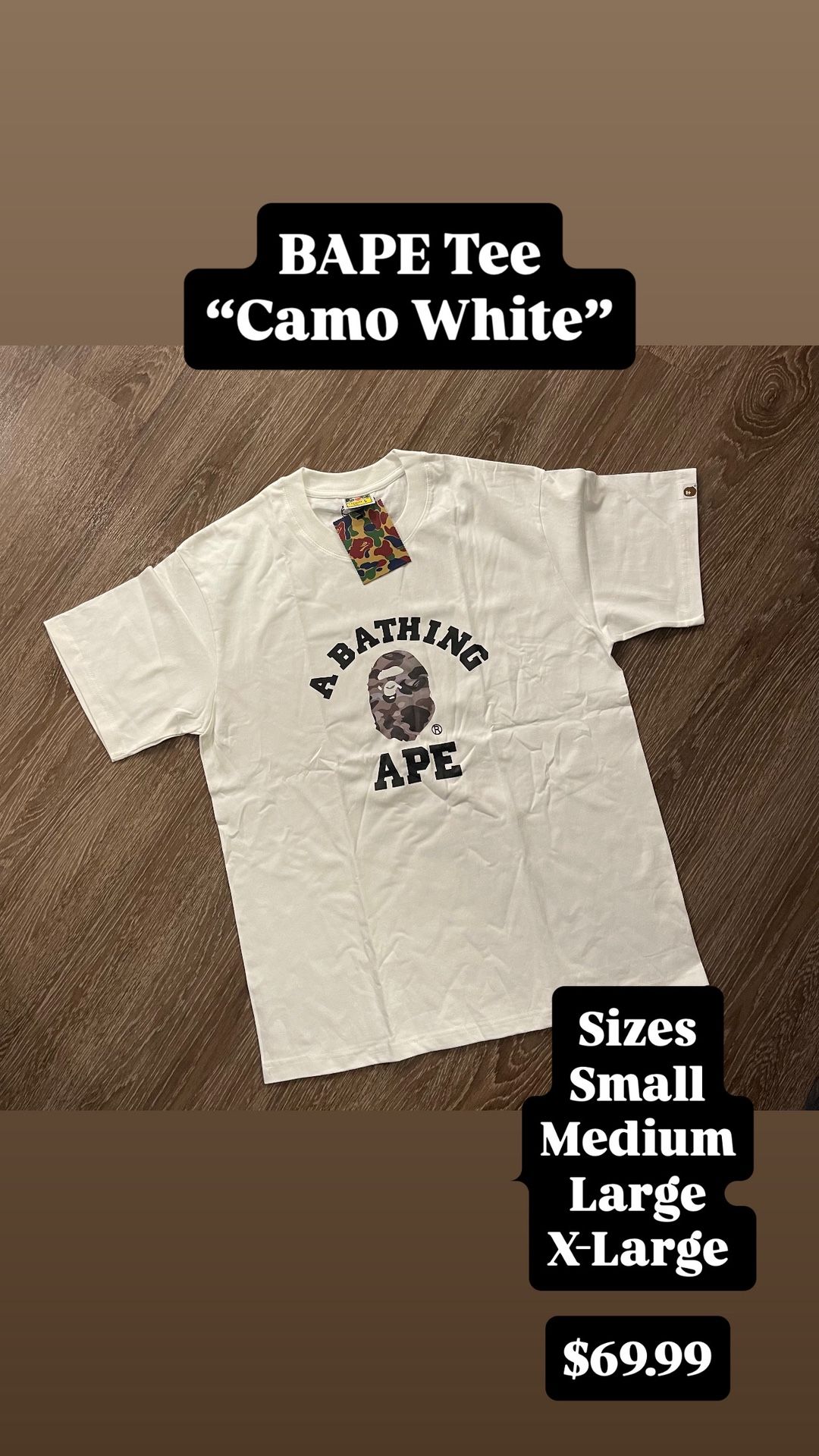 BAPE Camo White Tee