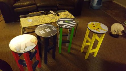 Costom made end tables and stools