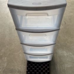 Sterilite  4  Drawer Plastic Organizer, Storage,