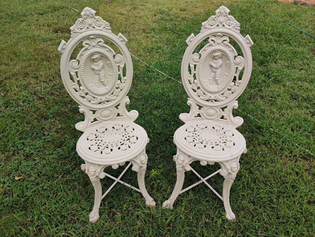 Antique Iron Chairs 