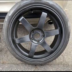 4 Gloss Black 19x8.5 Custom Wheel Fits 5x114 Bolt Pattern with +38 Offset