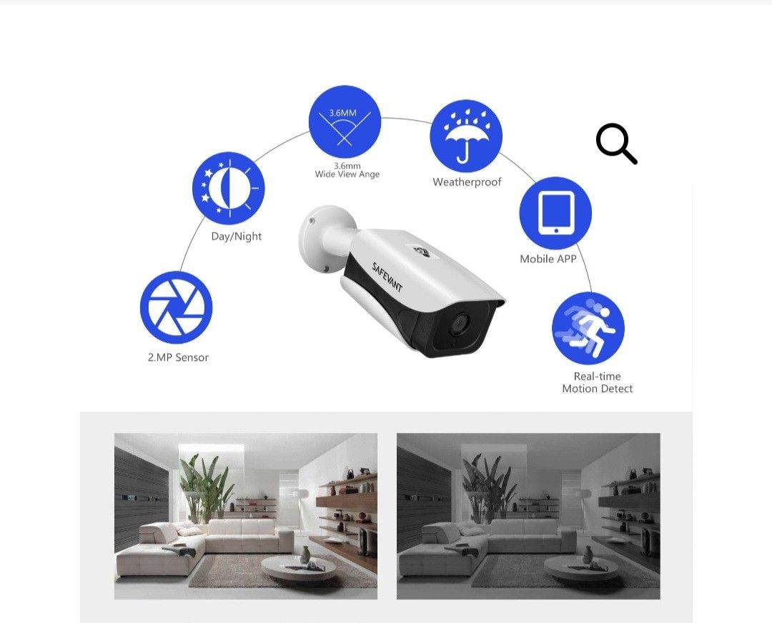 Home Security Camera System, Safevant 8CH in HD CCTV Camera